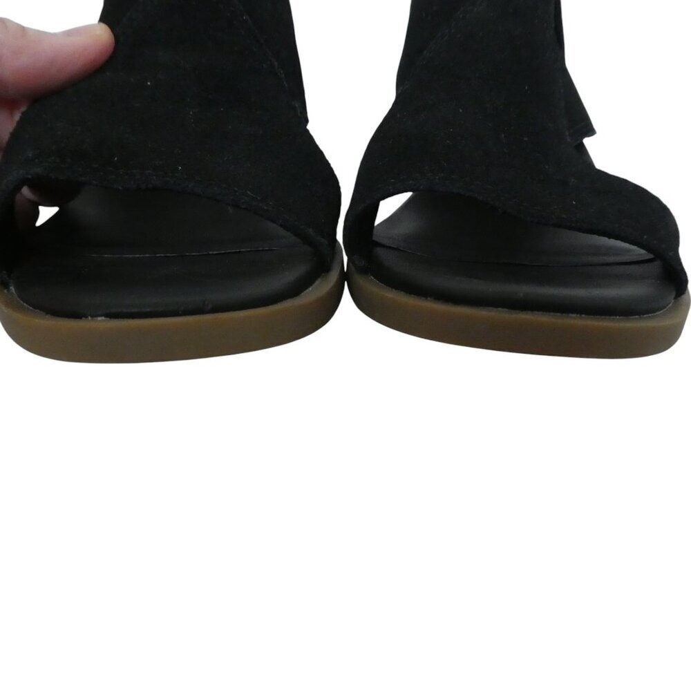 Koolaburra by UGG Kaiah Sandal Women 8.5 Black Suede Block Heel Ankle Strap - Picture 8 of 14